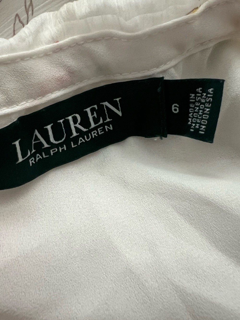 Ralph Lauren Cream Floral Tiered Maxi Skirt size 6 - Picture 5 of 5